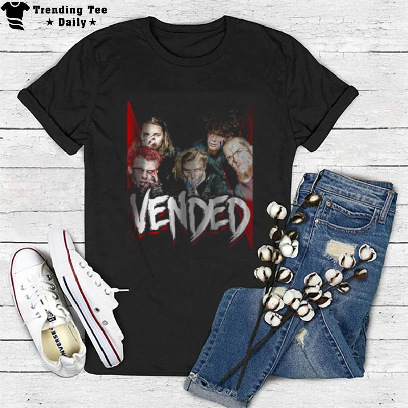 Vended Metal Band Logo Front Side Black Tee T-Shirt