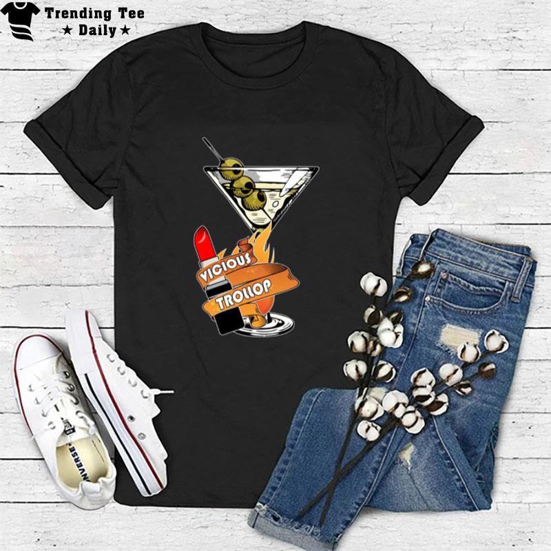 Vicious Trollop Lipstick With Cocktail T-Shirt