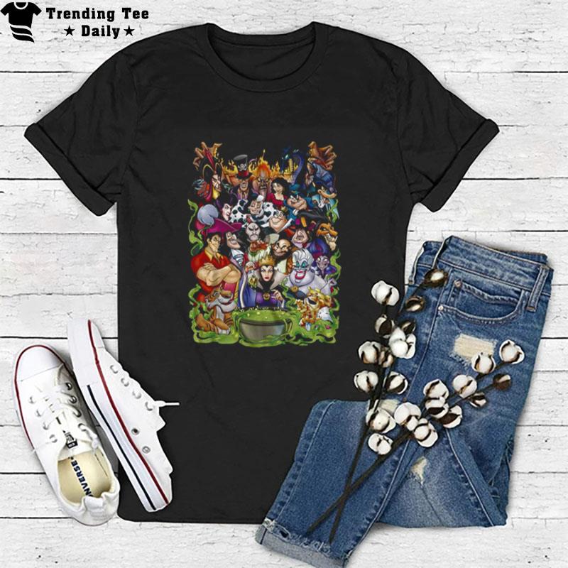 Villain Group Ringer Villain Disney And Pixar Holiday T-Shirt