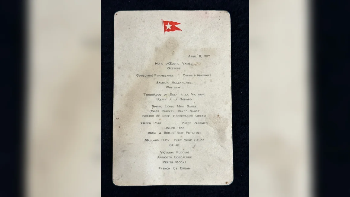 Rare Titanic First-Class Menu Fetches £83,000 at Auction